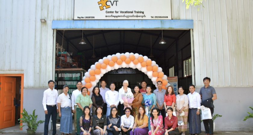 Center for Vocational Training -CVT ၏လက်တွေ့လေ့ကျင့်ရေး သင်တန်းခန်းမ (Practical Training Center- PTC) ဖွင့်ပွဲ အောင်မြင်စွာကျင်းပ