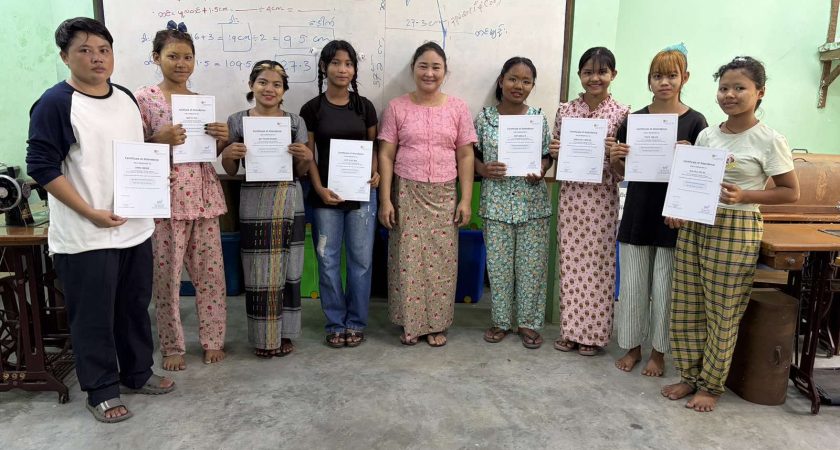 အခြေခံ မော်တာစက်ချုပ်သင်တန်း အောင်မြင်စွာ ပြီးစီးခြင်း